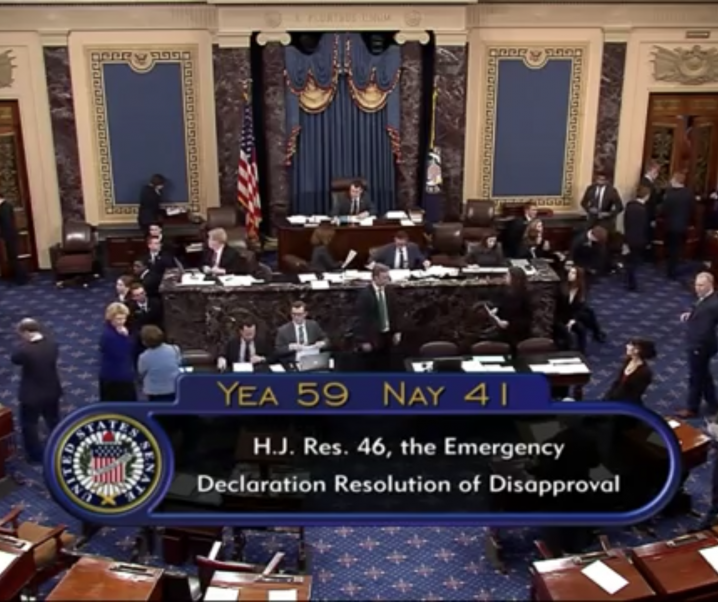 Senate Votes to Block President Trump’s Emergency Declaration